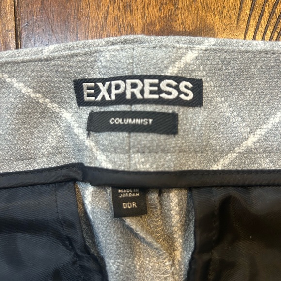 Express Gray Checkered Pants - Picture 3 of 3